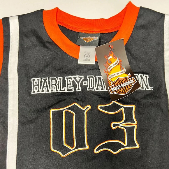 Harley Davidson KIds Muscle tee Size 6 NWT - Picture 3 of 3